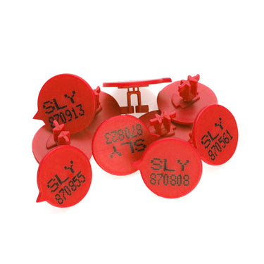 Versapak Button Security Seals (Numbered) Red Group